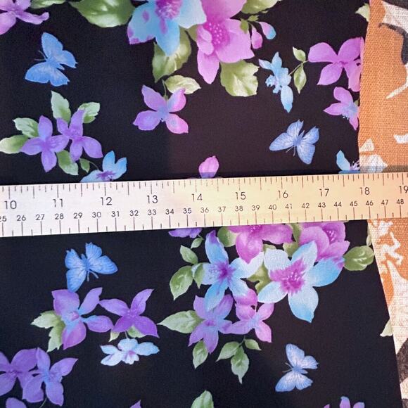 VTG Y2K 90's Floral Butterfly Modest Romantic Whimsy Fairy Midi Dress MEDIUM - Picture 8 of 9